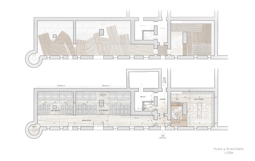 Plan de plafond, plan d'agencement intérieur
