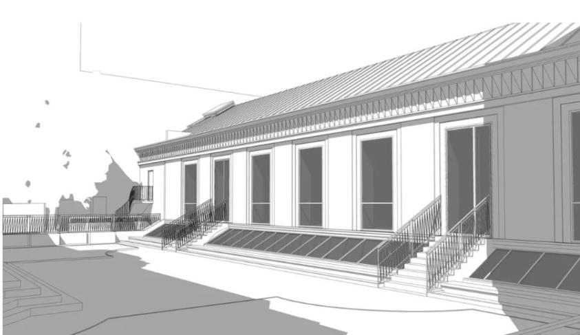 Façade de la salle Rossini - 3D