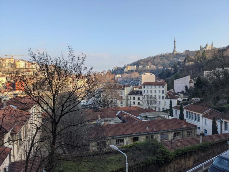 Vue depuis le balcon de l’appartement