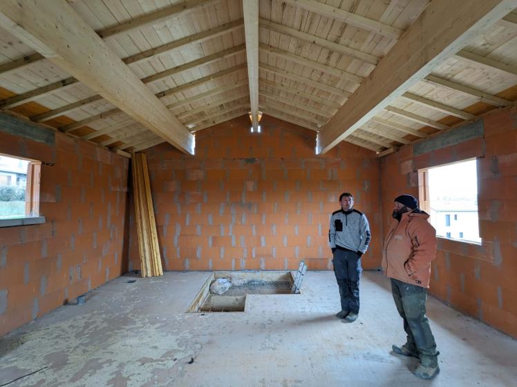 chantier - brique - charpente