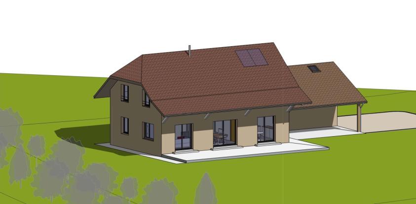maison bioclimatique vue 3d