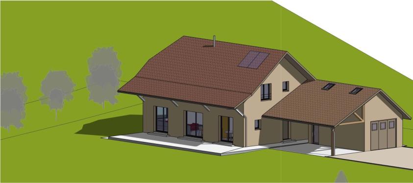 maison bioclimatique vue 3d