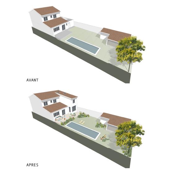Démolition et surélévation d'une maisons bordelaise