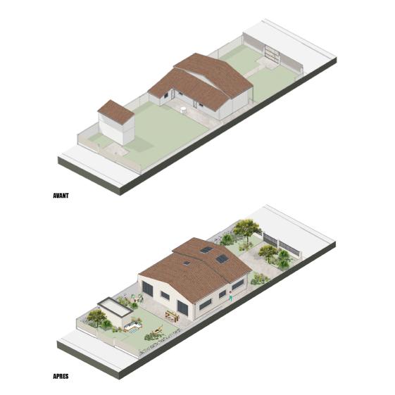 Rénovation et extension d'une maisons Bouscataise