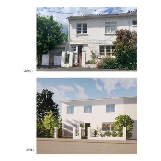 Démolition et surélévation d'une maisons bordelaise