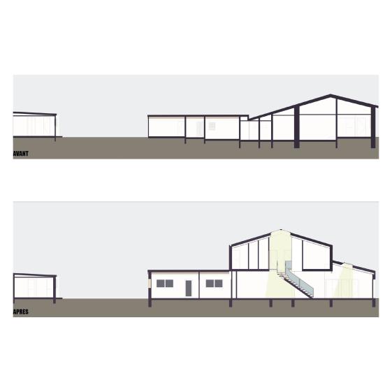 Rénovation et surélévation d'une maisons Bouscataise