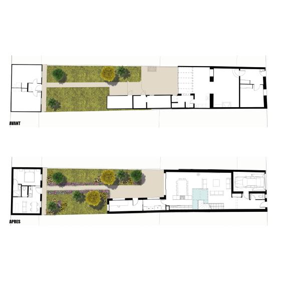 Rénovation et surélévation d'une maisons Bouscataise