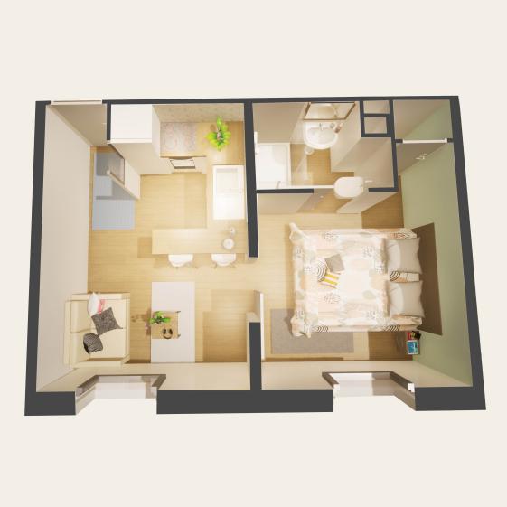 Réhabilitation d'un ancien hôtel en 6 logements