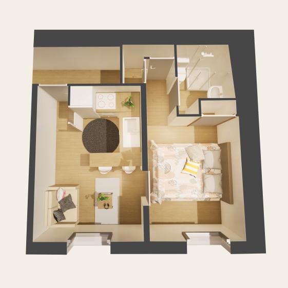 Réhabilitation d'un ancien hôtel en 6 logements