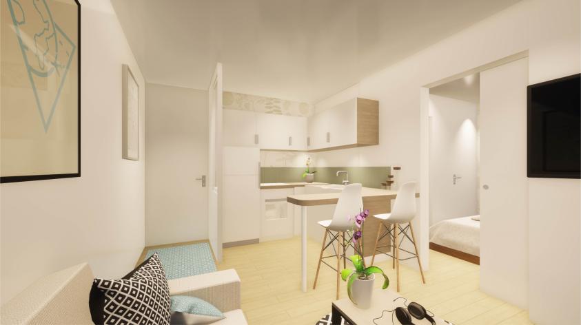Réhabilitation d'un ancien hôtel en 6 logements