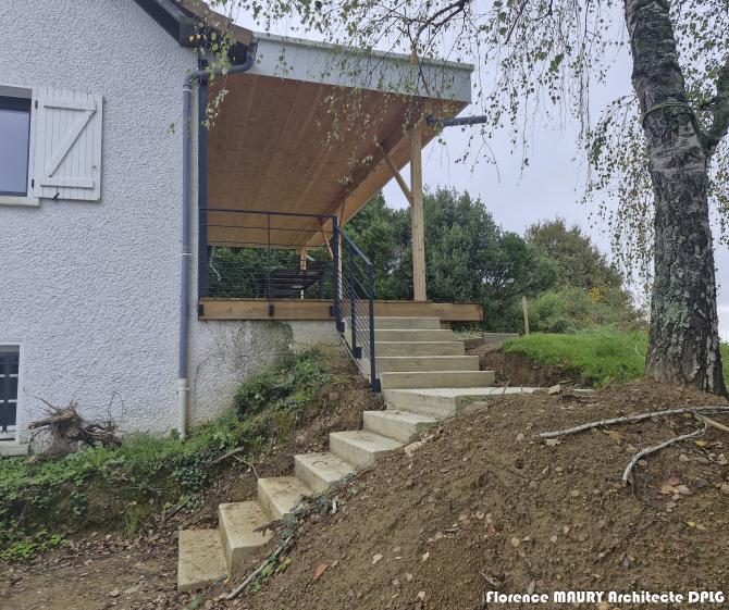 béton, escalier