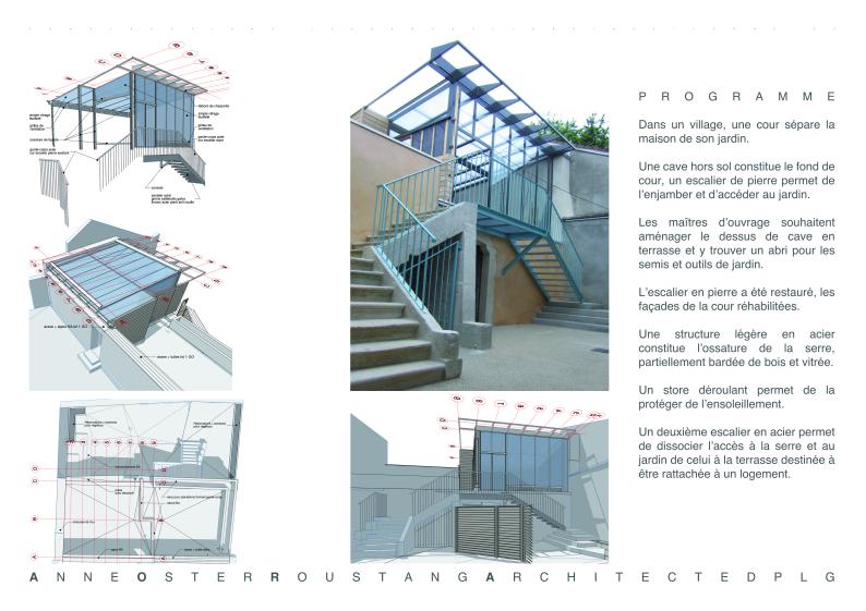 Construction d'une serre dans un jardin