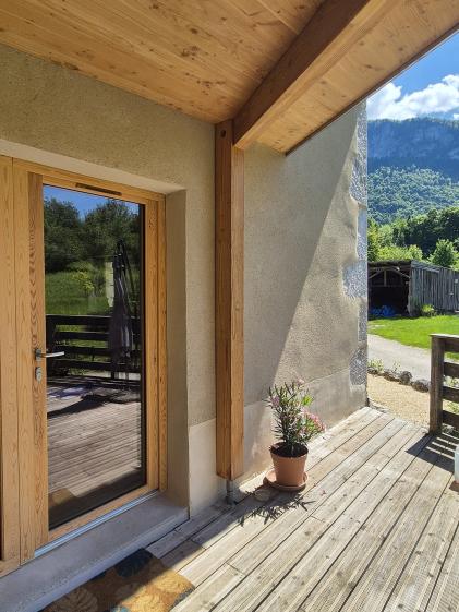 Couverture sur terrasse existante