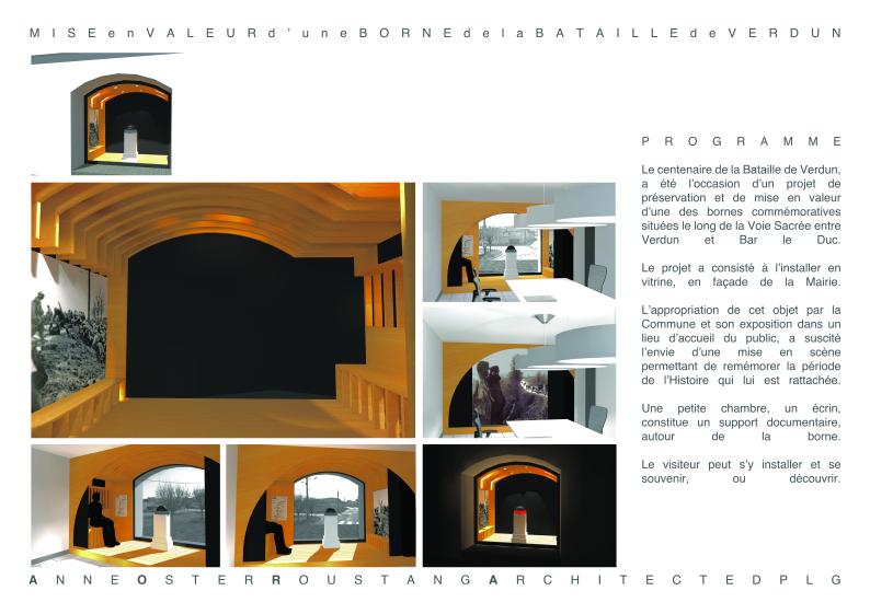 Vitrine et chambre de projection