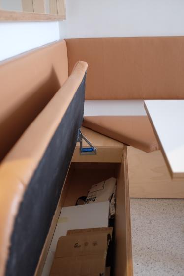 La banquette du coin salle à manger