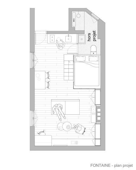 Rénovation appartement architecte hmonp - Paris