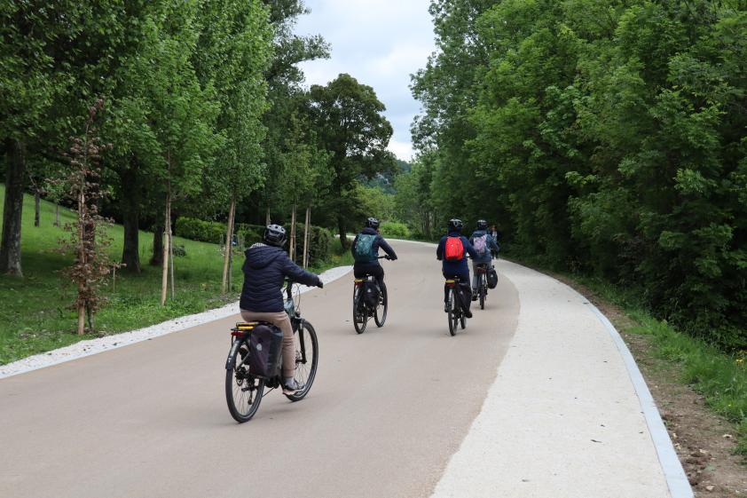 La voie verte élargie sur la commune de Sevrier
