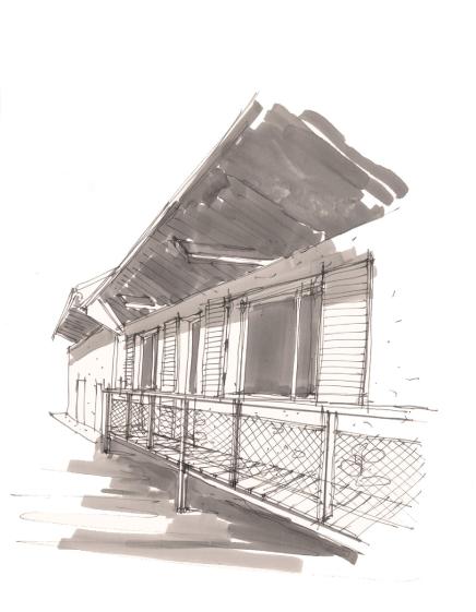 Croquis projet de "trottoir" CL_Architecte - Croquis projet de "trottoir"