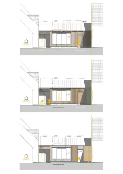 Recherches façade de l'extension