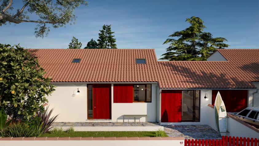 atelier maxime koscielny architecture projet MGR Biarritz - perpective sur rue
