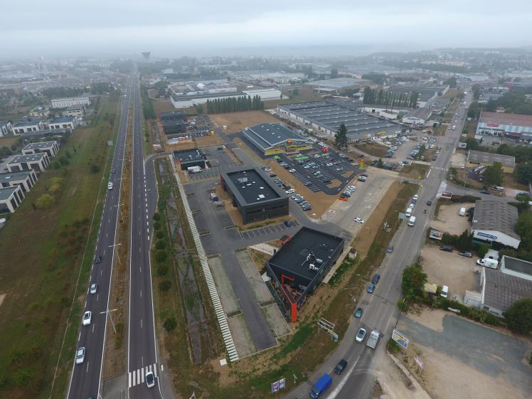 Vue aérienne du site