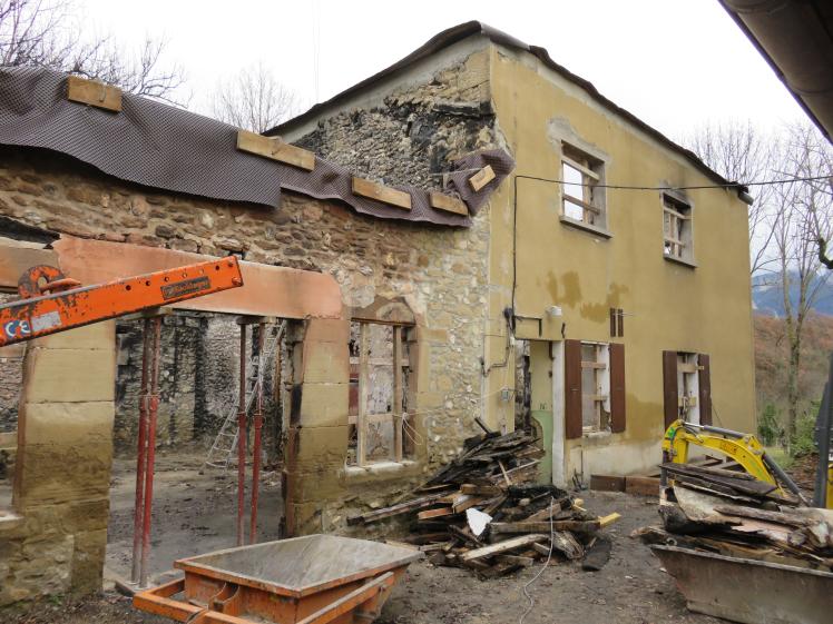 façade Sud après mesures conservatoires