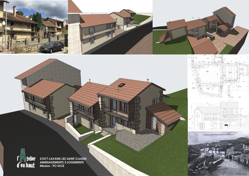 Réhabilitaion 3 logements 39170 lavans les Saint Claude