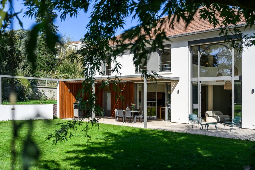 Terrasse façade coté parc