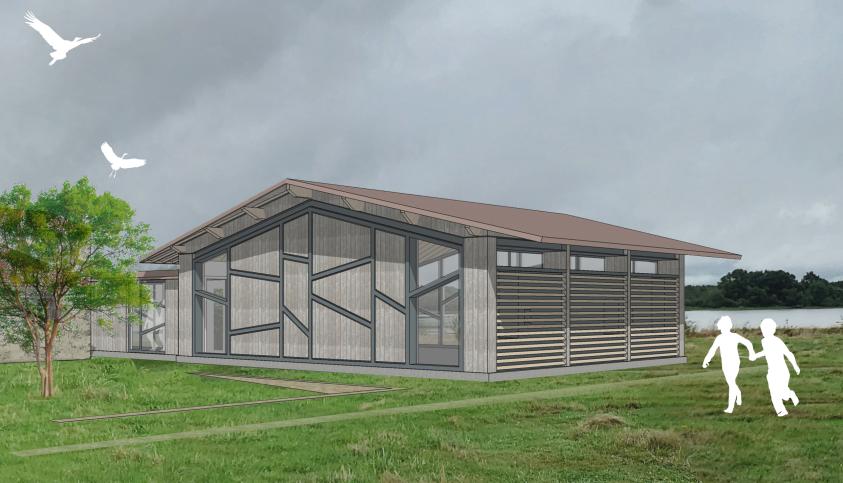Extension en ossature bois et isolation paille Est