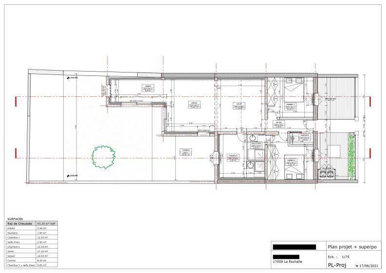 Plan du rez-de-chaussée Projet d'aménagement du rez-de-chaussée