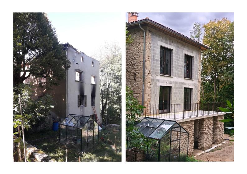 façade Sud avant-après façade Sud avant-après
