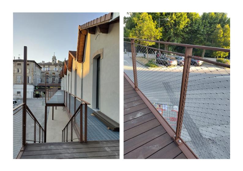 détail sur terrasse et garde-corps détail sur terrasse et garde-corps