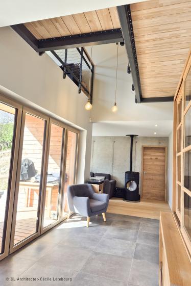 Passerelle métal et bois - sous face CL Architecte > Passerelle métal et bois - sous face