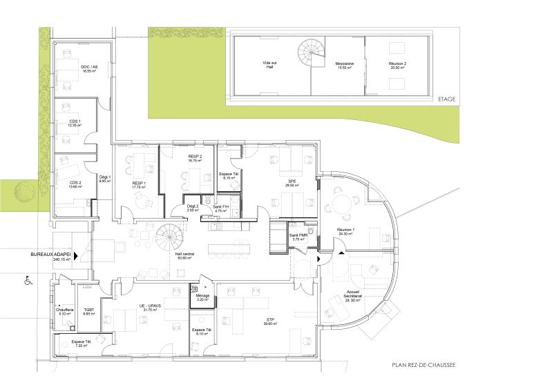 Plan rez-de-chaussée / Niveau 1