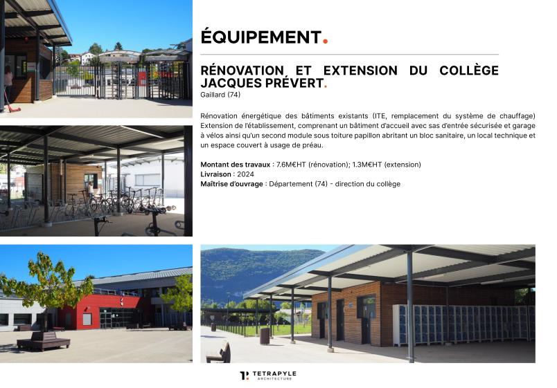 Rénovation extension collège Jacques Prévert