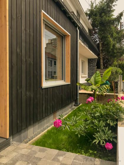 Jardin jardin devant la façade