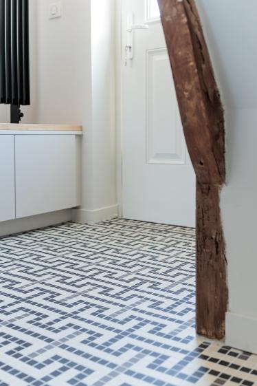 detail carrelage entrée