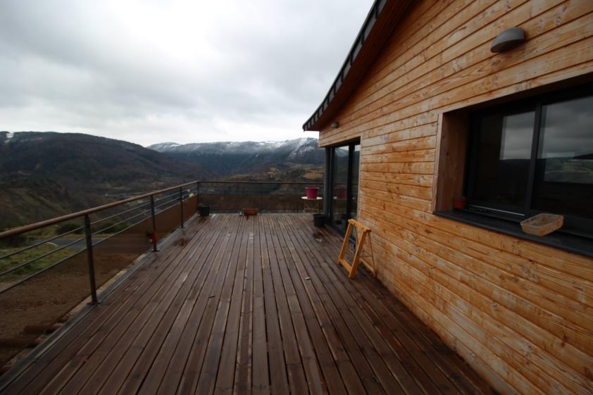 Vue depuis la terrasse bois 