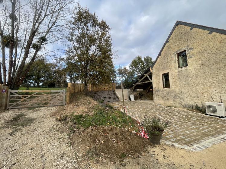 parking en pavés de gres ancien