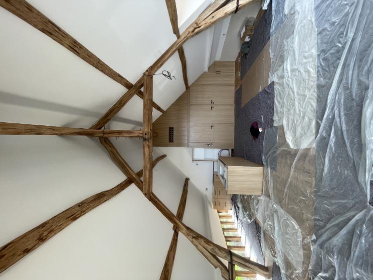 vue sur la cuisine en bois