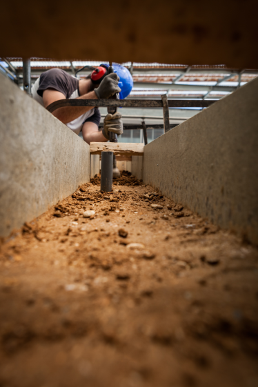 Fabrication d'un mur pisé