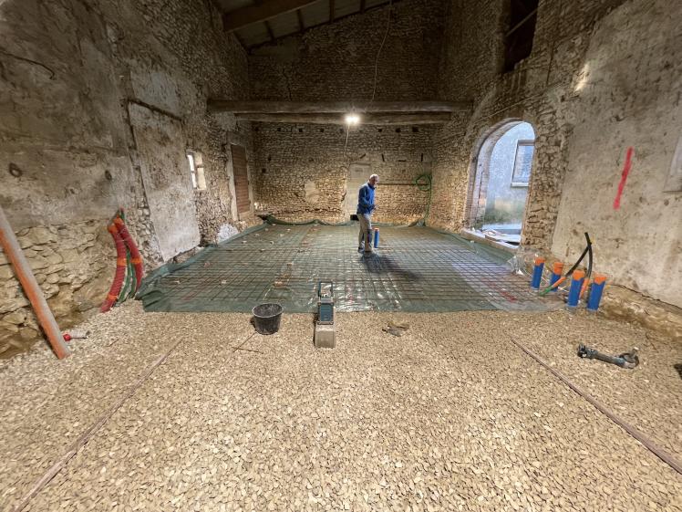 Mise en place de feraillage