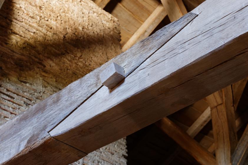 Restauration de la maison à pan de bois du XVe s.