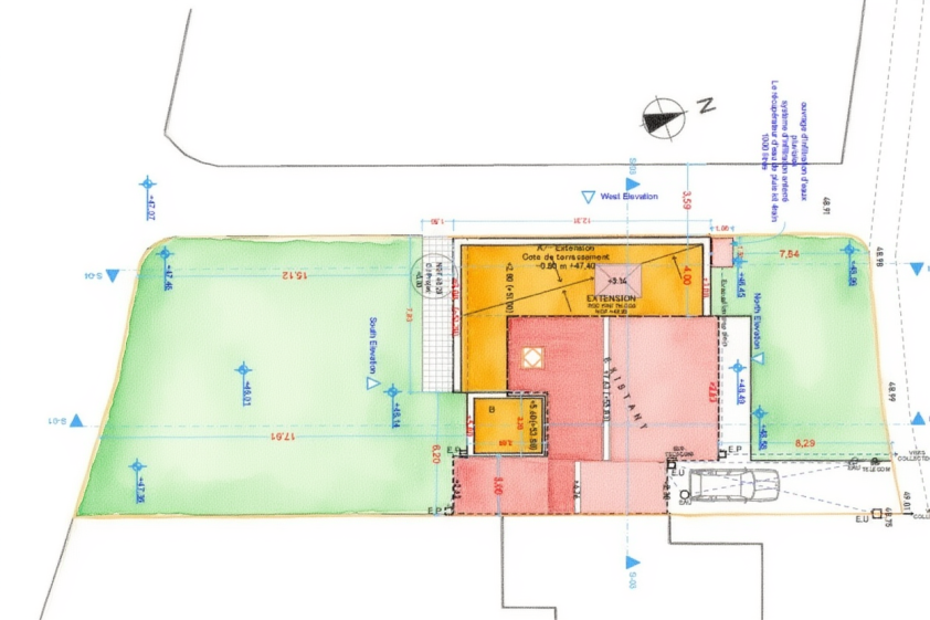 plan de masse , phase étude.