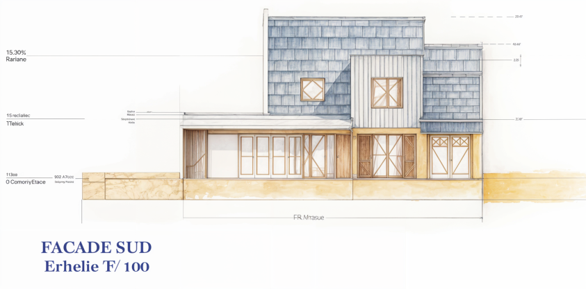 Façade , phase étude.