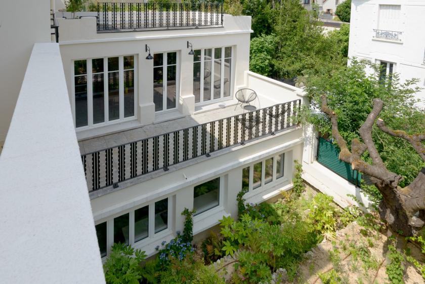 Résidence Raspail - vue vers le jardin.