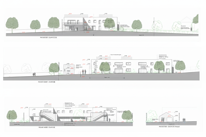 Bâtiment voiles béton - Isolation par l'extérieur - Enduit de façade