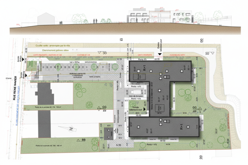 Bâtiment voiles béton - Isolation par l'extérieur - Enduit de façade