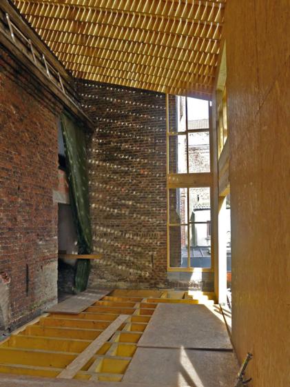 Rénovation de deux maisons de ville à Lille - Extension Ossature bois - Bardage bois - couverture zinc