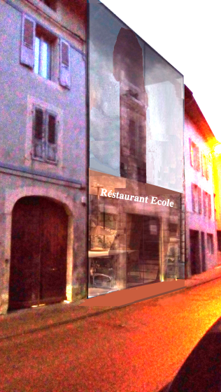 Rénovation maison mitoyenne : 27 rue Emile Mercier Rénovation et reconstruction maison mitoyenne en Restaurant de l'Ecole de 3 étages transparent